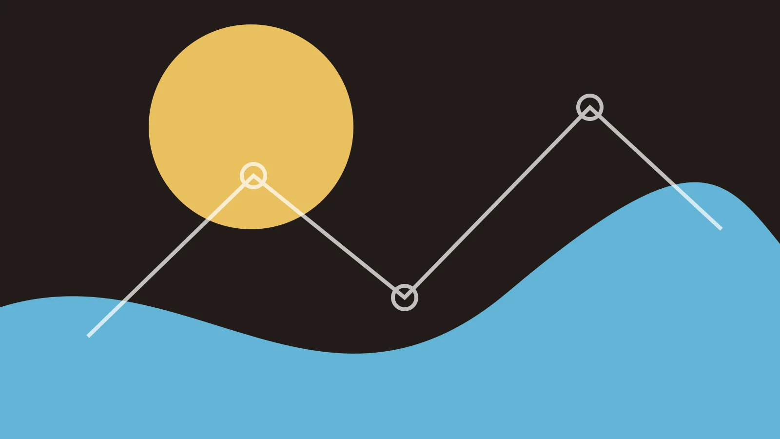 Original abstract network illustration number 6